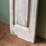 Rustic Weathered White Door Panel With a Solid Steel Metal Design