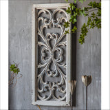 Solid Wood Wall Decor With a Chiselled Flowing Design Art Display