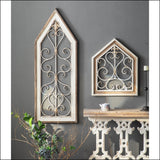 Flowing House Design Wall Art Display Made From Solid Wood and Rustic Steel