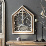 Flowing House Design Wall Art Display Made From Solid Wood and Rustic Steel