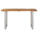 Solid Acacia Wood Dining Table 55.1"x27.6"x29.9"