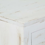 Bedside Cabinet White 15.7"x11.8"x19.7" Solid Mango Wood