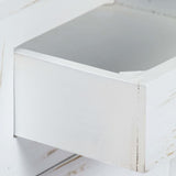 Bedside Cabinet White 15.7"x11.8"x19.7" Solid Mango Wood