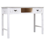 Console Table Antique White 43.3"x17.7"x29.9" Wood