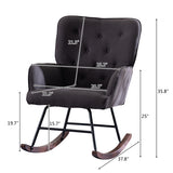 Simple Nordic Style Backrest Pull Point Sofa Rocking Chair