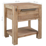 Nightstand with Drawer 15.7"x11.8"x18.9" Solid Acacia Wood