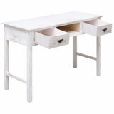 Console Table Antique White 43.3"x17.7"x29.9" Wood