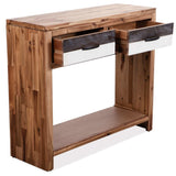 Console Table Solid Acacia Wood 33.9"x11.8"x29.5"