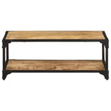 Coffee Table 35.4"x17.7"x13.8" Solid Rough Mango Wood