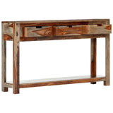 Console Table with 3 Drawers 47.2"x11.8"x29.5" Solid Sheesham Wood