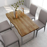 Solid Acacia Wood Dining Table 55.1"x27.6"x29.9"