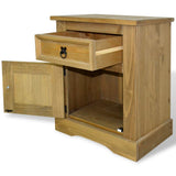 Bedside Cabinet Mexican Pine Corona Range 20.9"x15.4"x26.4"