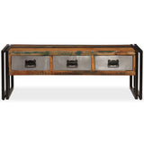 Coffee Table with 3 Drawers Solid Reclaimed Wood 39.4"x19.7"x13.8"