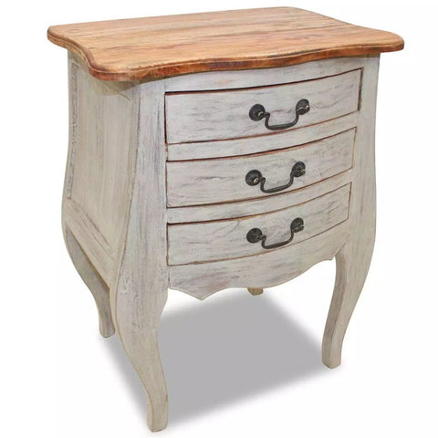 vidaXL Bedside Cabinet Solid Reclaimed Wood 18.9"x13.8"x25.2"